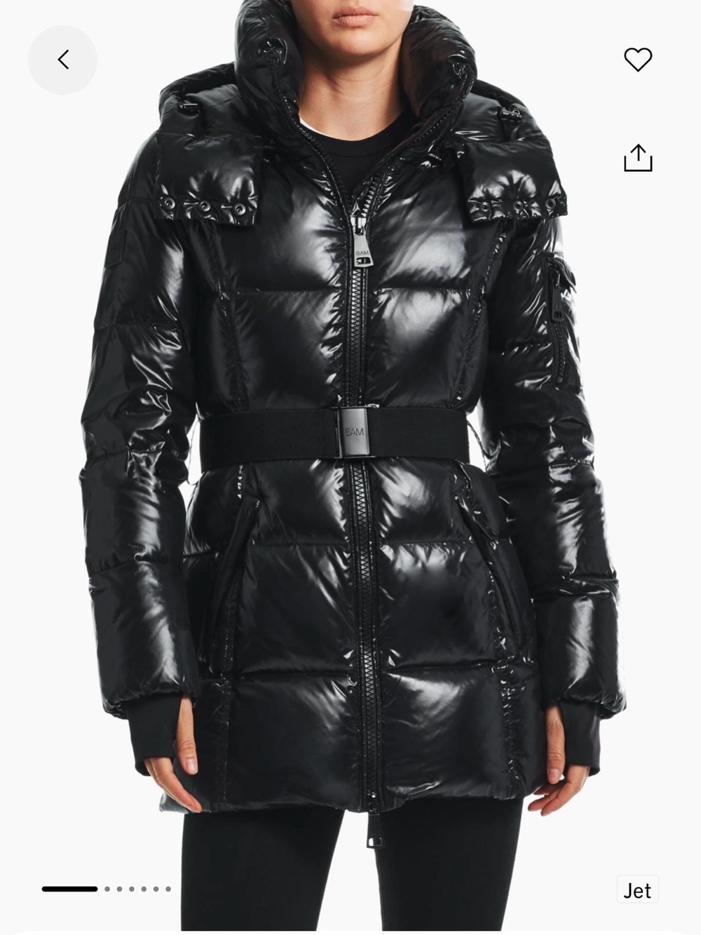 SAM BELTED SOHO PUFFER COAT